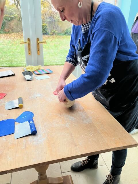 Bread Class Participant Kneading
